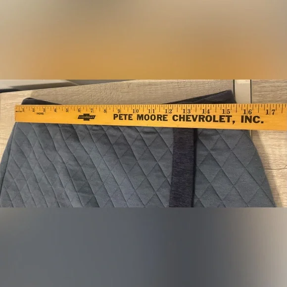 Sundance Quilted Wrap Mini Skirt Size 8 Blue Gray Diamond Stitch Boho Cottage - Picture 5 of 7